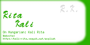 rita kali business card